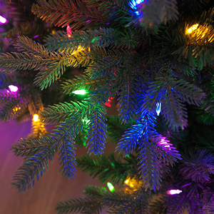 PE Mixed PVC LED Lighted Christmas <b>Tree</b> Remote Control Safety Voltage Eco-Friendly Material Dense <b>Branches</b>-Christmas Mall Scene - Product Image 6