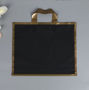 Customized Logo PE Plastic Shopping Bags with Handle Side Gusset Bag for Promotions and Gifts
