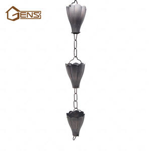 Chaîne <span class=keywords><strong>de</strong></span> pluie <span class=keywords><strong>de</strong></span> style japonais, sortie extérieure, type lotus, chaîne <span class=keywords><strong>de</strong></span> pluie en cuivre pour systèmes <span class=keywords><strong>de</strong></span> gouttières - Product Image 2