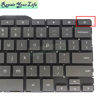 Teclado de Portátil en Inglés Estadounidense para HP Chromebook 14 14-DB 14 G6 14 G7 L82960-001, Teclado sin Marco, sin Retroiluminación