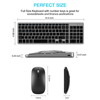 Clavier et souris sans fil Bluetooth rechargeables de haute qualité, taille standard