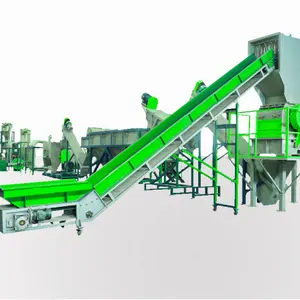 waste plastic pet bottle label remover recycling crushing washing drying production line