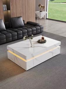 <span class=keywords><strong>Table</strong></span> basse moderne en bois noir et blanc brillant avec LED, <span class=keywords><strong>table</strong></span> centrale <span class=keywords><strong>carrée</strong></span> à LED - Product Image 5