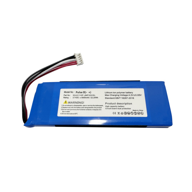 For Pulse2 Pulse3 for Speaker Battery 6000mAh 3.7V Rechargeable Lithium Ion in Stock