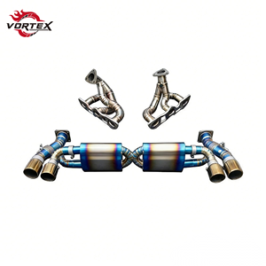 Escape Completo VORTEX Grado 5 Ti Valvetronic para Porsche 911 991.1/991.2 3.0T 2012-2019, Colector + Catback, Punta Quemada, Instalación Directa - Product Image 1