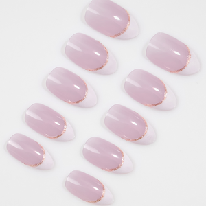 OEM-esmalte de <span class=keywords><strong>uñas</strong></span> postizas con forma de almendro, 24 unidades, <span class=keywords><strong>Color</strong></span> amarillo, francés, estilo Simple - Product Image 5