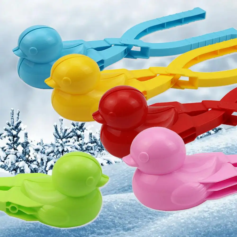 1 adet kartopu üreticisi plastik klips çocuklar açık kum kar topu kalıp oyuncaklar mücadele ördek kardan adam üreticisi klip oyuncak çocuklar için
