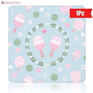 Matras Pickleball dan Mahjong Amerika Mewah Modern Otomatis Warna Pink Mint, Motif Bunga Lucu, Gaya Preppy, Tahan Air, Dapat Dilipat, Awet, Ramah Lingkungan - Product Image 5