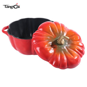 Oferta Especial: Cacerola de Hierro Fundido Esmaltado con Revestimiento, con Tapa, en Forma de Calabaza, Horno Holandés de Hierro Fundido de <span class=keywords><strong>4QT</strong></span>, <span class=keywords><strong>Cocotte</strong></span> con Forma de Calabaza - Product Image 2