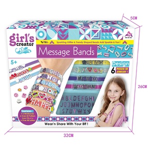 Juguetes Educativos DIY para niñas, pulsera tejida hecha en casa con letras, juguetes educativos - Product Image 3