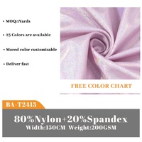 Tissu Spandex Holographique Mystique Extensible dans les 4 Sens avec Feuille d'Argent pour Maillots de Bain, Tenues de Performance, Jupes de Danse et Fêtes
