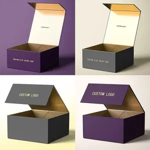Matte starke faltbare Deckel-Verpackungsboxen aus Karton einfaches bedrucktes starres Papier kundenspezifische faltbare Geschenkbox