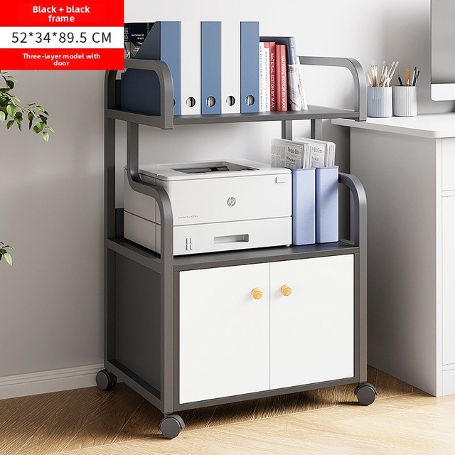 Storage Rack for Office Needle Printers, Office Desk, Floor Standing Desk Rack, Multi-layer Cabinet, Simple and Modern