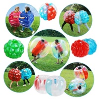 Aunen Ballon de football gonflable en PVC de 90 cm de diamètre, taille humaine, jouet à bulles pour l'extérieur, unisexe, à partir de 14 ans