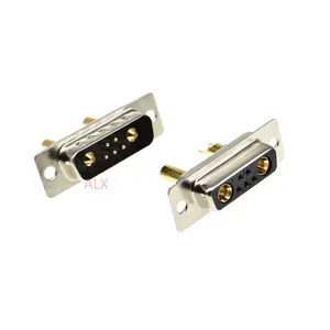 7W2 30A Gold plated MALE FEMALE high current CONNECTOR D-SUB adapter solder type 5+2 plug jack high power 7 Power Position