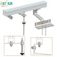 Profilé de rail solaire en aluminium anodisé Art Sign AL6005-T5 pour systèmes de montage photovoltaïque sur toiture commercielle et résidentielle OEM ODM