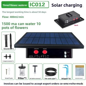Kit de Riego Solar Inteligente, Sistema de Riego por Goteo Automático con Temporizador Inteligente para Plantas de Jardín y Cultivos Hidropónicos - Product Image 3