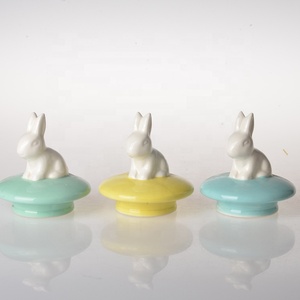 Cookie Jar Ceramic Glass Cookie Jar Creative Unique Cookie Candy Glass Food Storage Bottle Jar With Rabbit Ceramic Lid