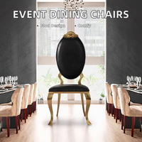 Meubles d'hôtel chaise de banquet de mariage en cuir pour événements de bureau à domicile chaises de salle à manger en métal pour restaurant meubles de maison de mariage