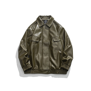 Veste en <span class=keywords><strong>cuir</strong></span> de moto élégante et vierge de haute qualité pour hommes, design de mode en PU personnalisé 2022 pur, nouveauté - Product Image 3