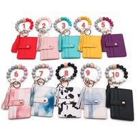 Dompet Gelang Silikon Berlogo Kustom dengan Gantungan Kunci dan Tempat Kartu, Hadiah untuk Wanita