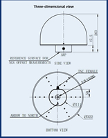 Antenne GNSS robuste à anneau de choke HighGain -45 ° C~+85 ° Diamètre de 322 mm pour environnements difficiles CORS et géodésie