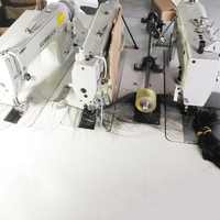 Machine à formation de trame de cheveux à trois têtes avec point de verrouillage