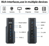 Mini PC Barebone con WiFi, Intel Ultra 5 125H para Computación de Borde con IA, PC con Windows 11/Linux, Mini Computadora de Escritorio para Oficina, DDR5 5600MT/s