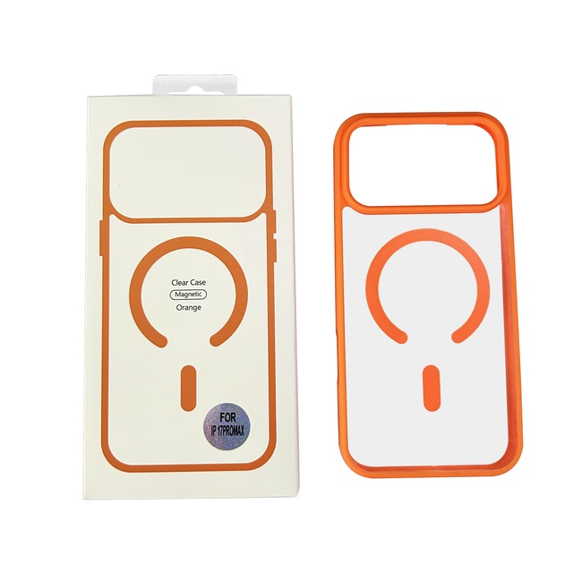 2026 New PC TPU Hard Custom Magnetic Wireless Cell Phone Cases for iPhone 15 16 Pro 17 A06 A26 Clear Magnetic Bumper Phone Case