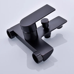 Robinet de <span class=keywords><strong>baignoire</strong></span> en laiton de qualité supérieure fabriqué en Chine, robinet mélangeur moderne de luxe noir pour salle de bain - Product Image 1