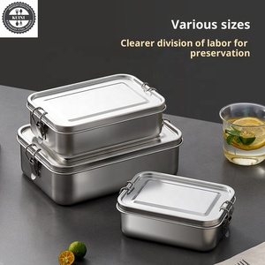 Scatola per il pranzo Bento a tenuta stagna in acciaio inossidabile per gli adulti scomparti contenitore per alimenti per la preparazione dei pasti - Product Image 6