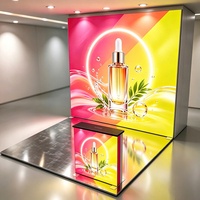 Boîte à lumière LED portable Baimeng avec logo personnalisé, toile de fond pop-up SEG pour présentoir de salon professionnel