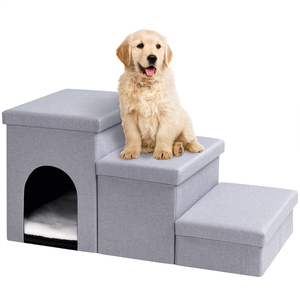 SUREWALHOME 3 en 1 marches <span class=keywords><strong>pour</strong></span> <span class=keywords><strong>chien</strong></span> escaliers <span class=keywords><strong>rampe</strong></span> pliable <span class=keywords><strong>pour</strong></span> animaux de compagnie avec une <span class=keywords><strong>maison</strong></span> et échelle de rangement <span class=keywords><strong>pour</strong></span> animaux de compagnie idéale <span class=keywords><strong>pour</strong></span> les petits et grands chiens chats - Product Image 4