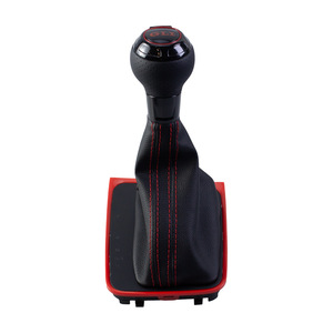 Volkswagen Golf GlI Leather Gear <b>Shift</b> <b>Knob</b> Red Line Stitching Automatic Transmission Ergonomic Design - Product Image 1