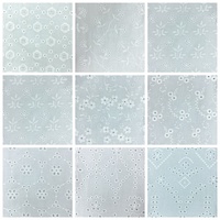 Tissu en dentelle de coton brodé floral tissé pour robe bohème