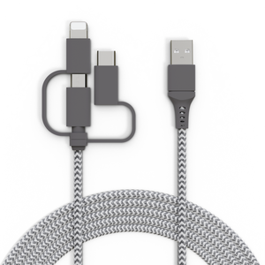 <span class=keywords><strong>สาย</strong></span>ดาต้า <span class=keywords><strong>USB</strong></span> <span class=keywords><strong>3</strong></span> in 1 สำหรับโทรศัพท์มือถือ ความ<span class=keywords><strong>ยาว</strong></span> 1 <span class=keywords><strong>เมตร</strong></span> รองรับกระแสไฟ 2A 3A <span class=keywords><strong>สาย</strong></span>ชาร์จเร็ว Android แบบ <span class=keywords><strong>Type</strong></span>-<span class=keywords><strong>C</strong></span> - Product Image 1