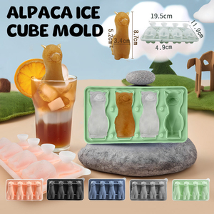 Mới Cấp Thực Phẩm 4-Inch Alpaca <span class=keywords><strong>Ice</strong></span> <span class=keywords><strong>Cube</strong></span> Khay <span class=keywords><strong>Silicone</strong></span> Khuôn <span class=keywords><strong>Ice</strong></span> Maker BPA Miễn Phí <span class=keywords><strong>Silicone</strong></span> <span class=keywords><strong>Ice</strong></span> Cream Khuôn - Product Image 2
