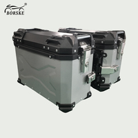 Boîte latérale universelle pour moto en alliage d'aluminium à démontage rapide 36L avec support de boîte latérale et verrou de sécurité