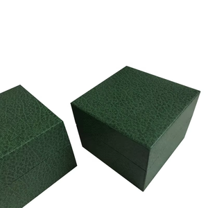 Factory Wholesale Custom Logo Green <b>Watch</b> Boxes & <b>Cases</b> with Leather Surface & Inner Lining Velvet for <b>Watch</b> Gift Packaging - Product Image 2