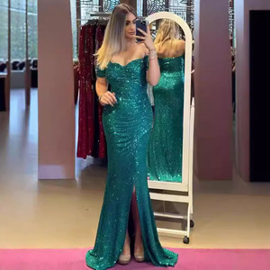 Robes de bal extravagantes pour filles noires, avec tulle rouge à sequins, traîne, perles de cristal et plis, idéales pour les soirées - Product Image 5