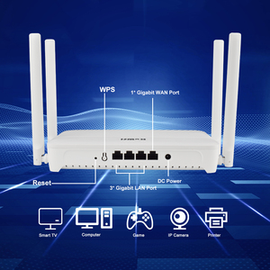 Băng tần kép kuwfi wifi6 1500Mbps nhà Internet <span class=keywords><strong>Router</strong></span> IPv6 nhà 12V DC cổng năng lượng mặt trời không dây lưới <span class=keywords><strong>Router</strong></span> với 4*1000Mbps cổng - Product Image 2