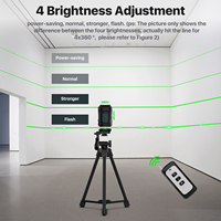 Niveau laser multifonction de qualité industrielle DEGLASERS, super lumineux vert, 16 lignes, batterie Li-Ion, pendule auto-nivelant