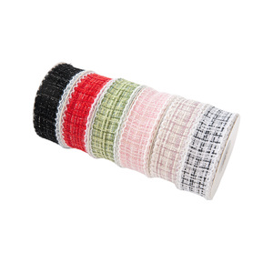 Cinta de tweed tejida de 38 mm con hilo brillante y borde de flecos esponjosos para lazos DIY, accesorios para el cabello, decoración de ropa, manualidades y venta al por mayor - Product Image 5