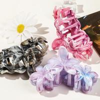 Nouvel Arrivage Pince à Cheveux Fleur Marbrée 9,5 cm, Pinces à Cheveux Fleur Hawaïenne, Pince à Cheveux Plumeria, Pince à Cheveux Hibiscus pour Femme