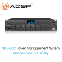 Contrôleur de séquence de puissance ADSP Professional Audio S8 2000W 8 canaux avec corps en métal et contrôle de bouton pour les grands concerts