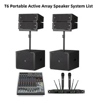 Ensemble complet d'équipement audio professionnel pour DJ, sonorisation extérieure, système de sonorisation actif portable à matrice linéaire, vente en gros