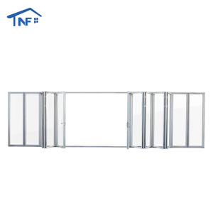 <span class=keywords><strong>Porte</strong></span> <span class=keywords><strong>coulissante</strong></span> pliante accordéon moderne pour villa, extérieur, double isolation, en aluminium, verre, fibre de verre et nylon - Product Image 3