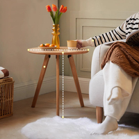Table basse en bois de chêne massif de style scandinave moderne, durable et économique, meubles de salon