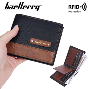 Nueva Cartera Corta <span class=keywords><strong>para</strong></span> <span class=keywords><strong>Hombre</strong></span> de Negocios con Empalme Horizontal y Cremallera Billetera Fina Tarjetero <span class=keywords><strong>para</strong></span> <span class=keywords><strong>Hombre</strong></span> - Product Image 5