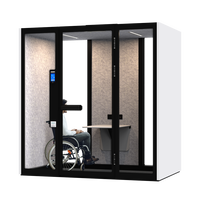Cabine de bureau acoustique insonorisée Comine moderne et accessible, à hauteur réglable, pour hôtels et entrepôts, idéale pour un bureau inclusif